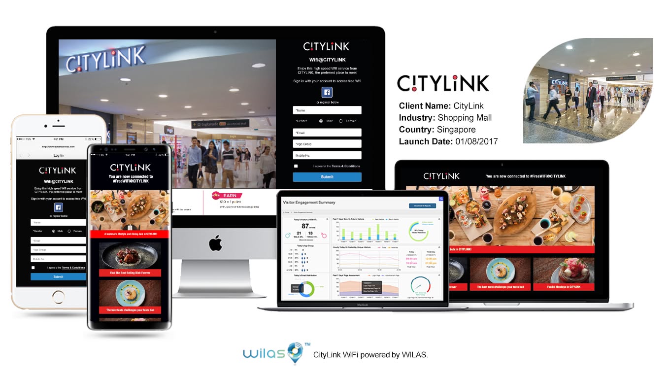 What Branded WiFi Looks Like in a Shopping Mall